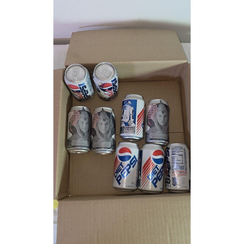 Star Wars Episode 1 The Phantom Menace Diet Pepsi 9 Can Set Vintage Collectors